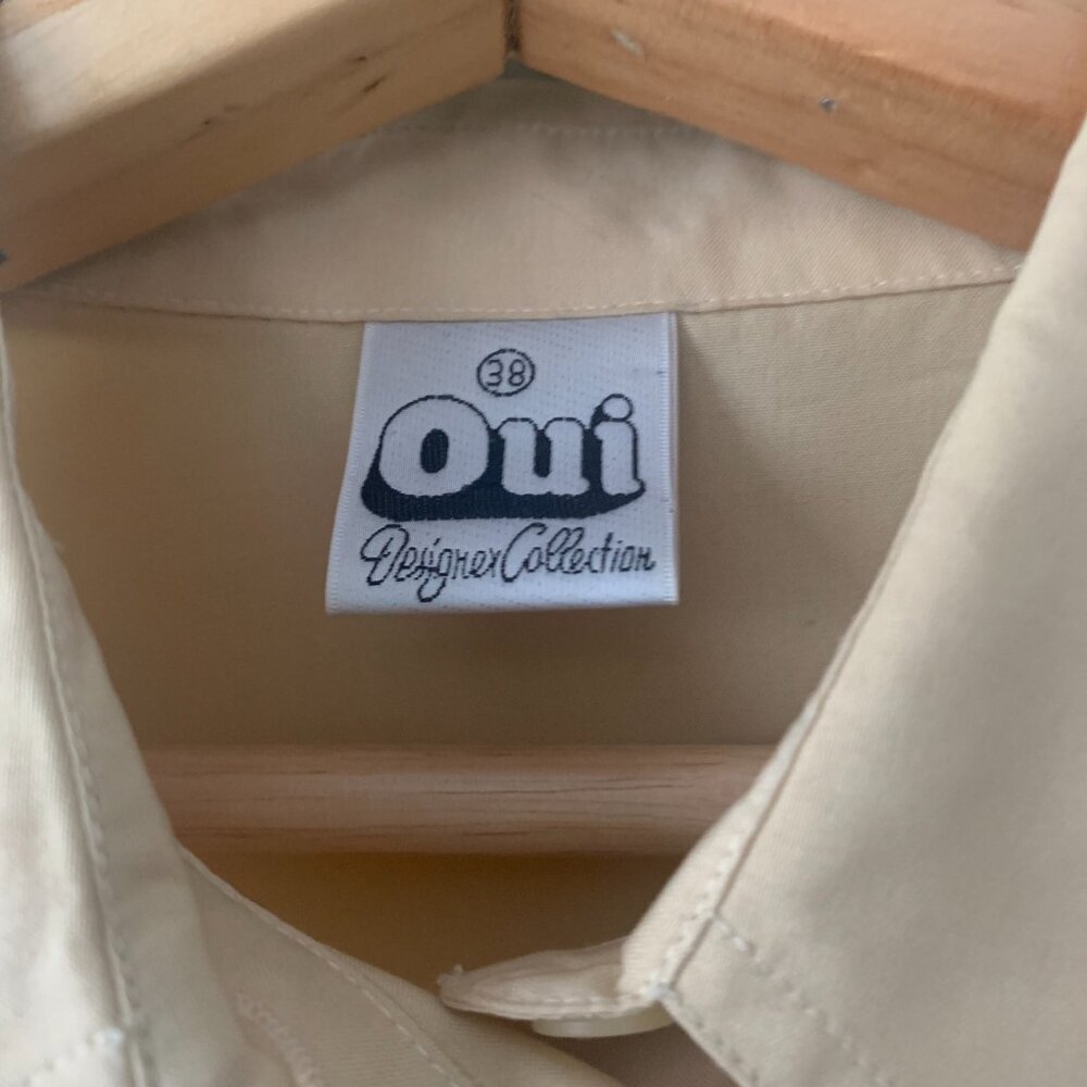 OUI button down collared blouse 100% silk - Picture 6 of 12